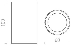 RED - Design Rendl - R12668 - Faretto GAYA 1xGU10/35W/230V