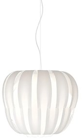 Sospensione Moderna 1 Luce Queen In Polilux Bianco D29 Made In Italy