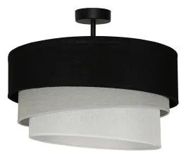 Duolla - Lampadario a plafone TRIO 1xE27/15W/230V diametro 45 cm nero/grigio/bianco