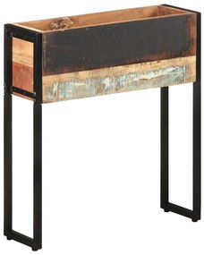 Fioriera 60x20x68 Cm İn Legno Massello Di Recupero /