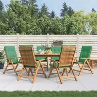 Sedie da Giardino Reclinabili con Cuscini 6 pz in Legno di Teak 3196498