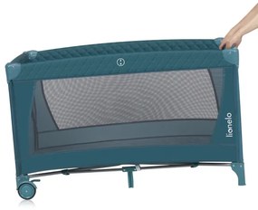 Lionelo - Lettino da viaggio FLOWER Verde Turchese