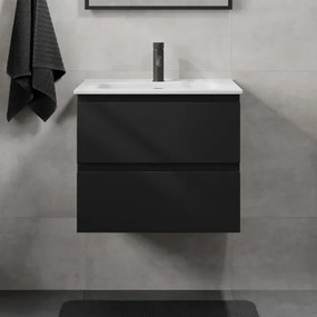 Mobile da bagno con lavabo CONOR 61 cm nero/bianco