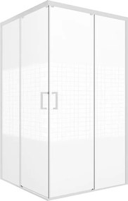 Lato per box doccia angolare dritto Jazz H 200 x L 80 cm, sp 6 mm bianco smerigliato
