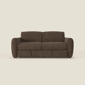 Kaleo Divano letto moderno con materasso H17 cm - in raffinato tessuto impermeabile T26 marrone