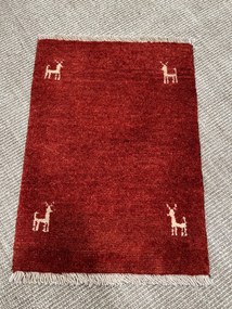 Gabbeh Tappeto 60 x 40 Rosso (Iran) Annodato A Mano