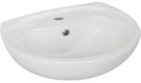 Lavabo a parete ceramica bianca 37x45 con foro monocomando