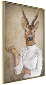 Poster  Animal Alter Ego: Capreolus  Cornice Quadri Cornice d'oro, Larghezza x Altezza Home decor 40x60