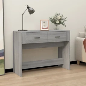 Tavolo consolle grigio sonoma 100x39x75 cm in legno multistrato