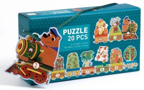 Puzzle - Imparo i numeri con animali del bosco