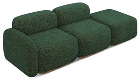 Chaise lounge componibile verde scuro (con penisola a sinistra) Ailani – Makamii