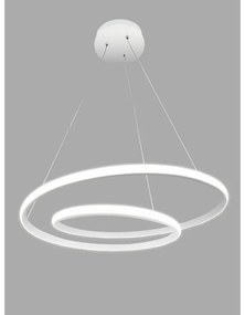 Lampadario LED neoclassico Malena bianco Ø50cm, luce con 3 temperature di colore 4500 lumen