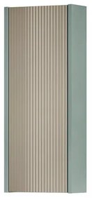 Pensile bagno Niwa laccato opaco verde timo con vetro sabbia, 1 anta apertura da sinistra P 17 x L 30 x H 78.5 cm