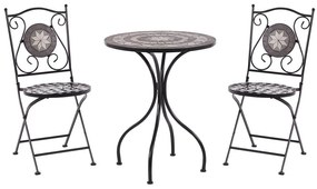 Set da giardino 2 posti in metallo nero CARIATI Beliani