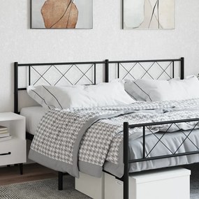Testiera İn Metallo Nero 160 Cm /
