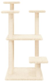 Pali tiragraffi per gatti con piattaforme crema 98,5 cm