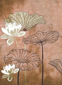 Coordonne Wandbild  Nympha - Silver