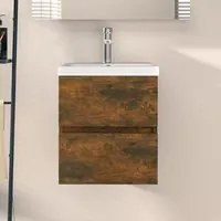 Mobile Lavabo Rovere Fumo 41x38,5x45 cm in Legno Multistrato