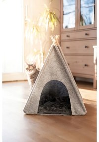 Tenda teepee grigio chiaro per animali domestici Tipi - Wenko