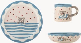 Set di 3 stoviglie per bambini dipinte a mano Millie
