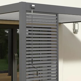 Pergola bioclimatica Ombréa addossata 3x4M in alluminio
