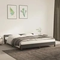 Giroletto con Testiera Grigio Scuro 180x200 cm in Velluto cod mxl 64101