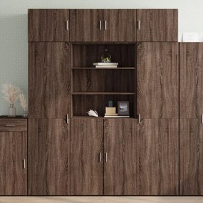 Credenza Rovere Marrone 80x42,5x185 Cm İn Legno Multistrato /