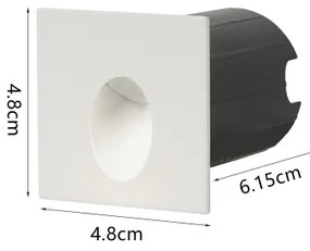 Brilagi - Lampada a incasso LED da esterno STAIRDOT LED/2W/230V bianca IP65 quadrata