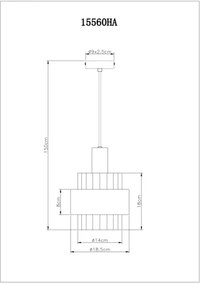 Globo 15560HA - Lampada a sospensione con cavo MILLEY 1xE27/60W/230V