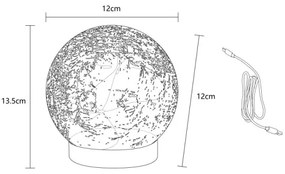 Globo 28078 - Lampada da tavolo LED ricaricabile SOONA 25xLED/0,06W/USB 600mAh