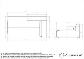 Divano componibile beige (con penisola a sinistra) Flex Felix – Miuform