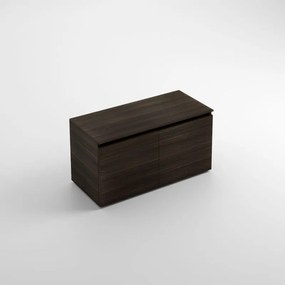 Armadietto bagno a terra Barrik 2 ante P 46 x L 100 x H 51 cm rovere barrique