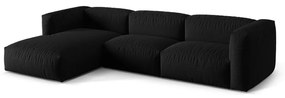 Divano angolare modulare nero (angolo sinistro) Martina - Micadoni Home