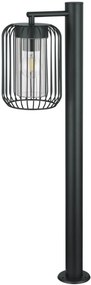 Paletto da Giardino Nero a Lanterna 80cm Base E27 IP54 - Serie NEXUS Colore Nero