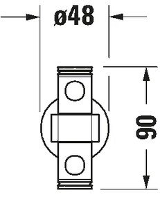 Duravit 99221000 - Porta asciugamani da parete D-CODE 44,7 cm, cromo lucido