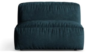 Parte divano componibile blu scuro (solo con parte centrale) con rivestimento in velluto Martina – Micadoni