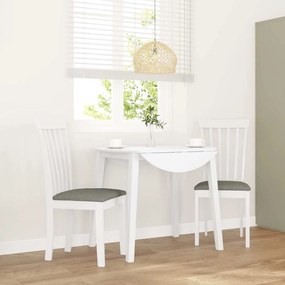 Sedie Da Pranzo Con Cuscini 2 Pz Bianco Legno Massello Di Hevea /