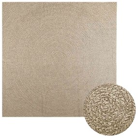 Tappeto Zızur Beige 240x240 Cm Aspetto Iuta Interni Ed Esterni /