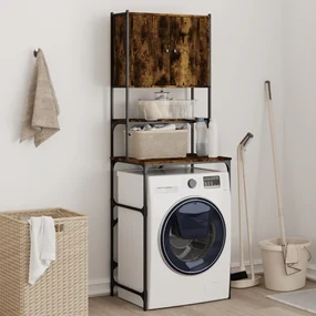 Mobile Per Lavatrice Rovere Fumo 68x48,5x194 Cm /