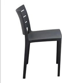 CABOT - set 6 sedie in polipropilene impilabile