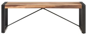 Tavolino 120x60x40 cm in legno massello e finitura sheesham