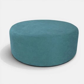 Pouf Tondo Dante L70 cm in Tessuto Antimacchia TURCHESE