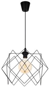 Lampadario a sospensione con filo GALL 1xE27/60W/230V nero