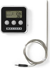 Melissa - Termometro per carne con display digitale e timer 0-250 °C 1xAAA