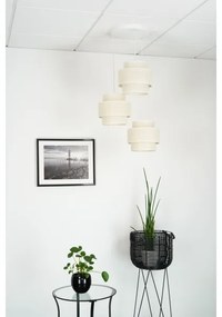 Brilagi - Lampadario a sospensione SPACE YUTE 3xE27/15W/230V crema/bianco