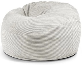 Puof a sacco color crema con rivestimento in velluto a coste Om 110 – SLOWDOWN