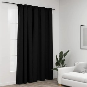 Tenda Oscurante Effetto Lino Con Ganci Antracite 290x245 Cm /