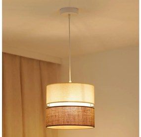 Brilagi - Lampadario a cavo ROYAL YUTE 1xE27/15W/230V Ø 25 cm beige crema