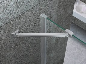 Box Doccia 80x80 Semicircolare H195 Trasparente 8mm Doppia Anta Battente - Leo