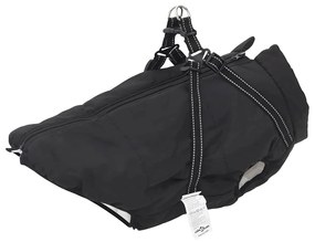 Cappotto Cani Con Imbracatura Impermeabile Riflettente Nero L48 /